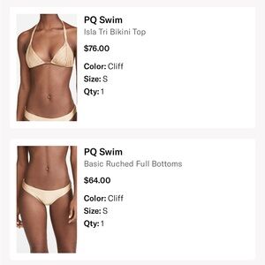 PQ Swim Tan Bikini Set Minimalist Design
